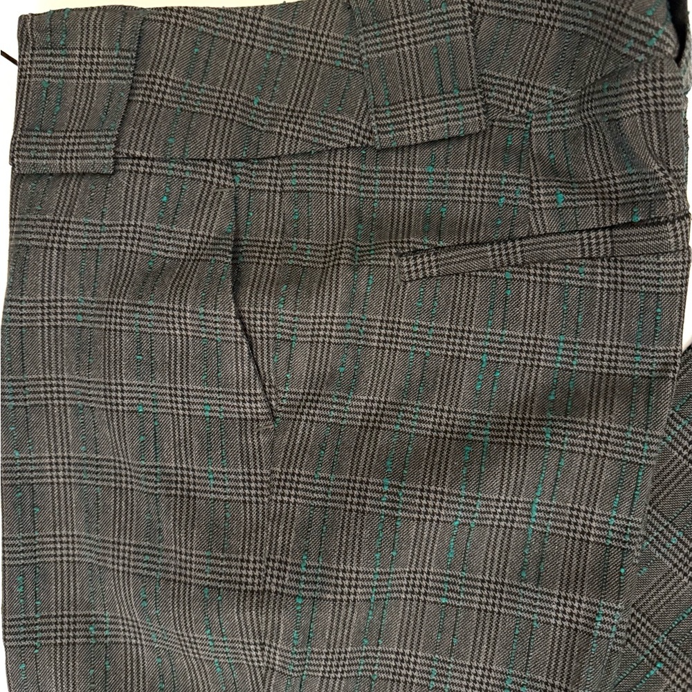 Womyn Gray Plaid Trousers - Picture 7 of 12